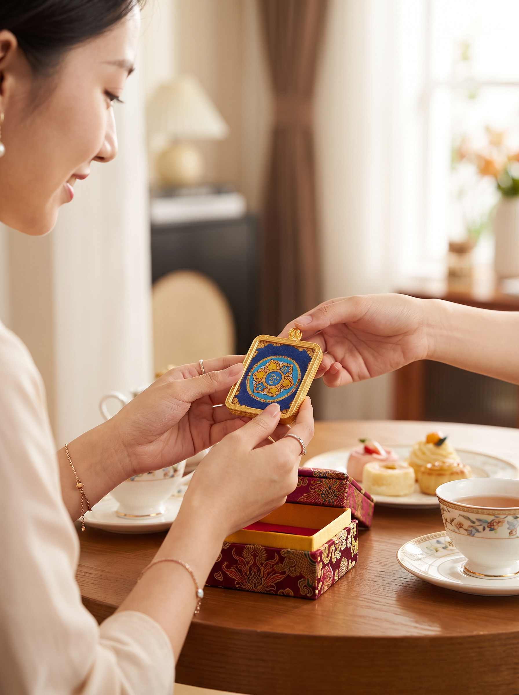 Samantabhadra Mantra: Sacred Lotus & Manifestation Talisman Executive Desk & Action Center